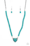 Paparazzi "Country Sweetheart" Blue Necklace & Earring Set Paparazzi Jewelry