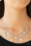 Paparazzi "Stellar Stardom" Silver Necklace & Earring Set Paparazzi Jewelry