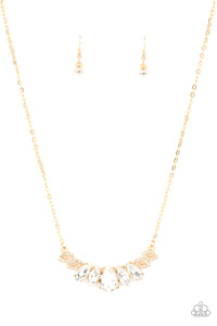 Paparazzi "Bride-to-Beam" Gold Necklace & Earring Set Paparazzi Jewelry