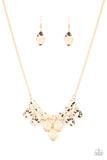 Paparazzi "Rustic Smolder" Gold Necklace & Earring Set Paparazzi Jewelry