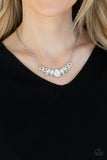 Paparazzi "Bride-to-Beam" White Necklace & Earring Set Paparazzi Jewelry