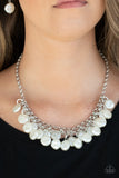 Paparazzi "BEACHfront And Center" White Necklace & Earring Set Paparazzi Jewelry