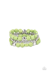 Paparazzi "Desert Verbena" Green Bracelet Paparazzi Jewelry