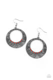 Paparazzi "Adobe Dusk" Red Earrings Paparazzi Jewelry