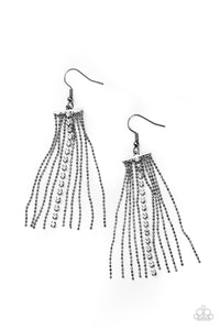 Paparazzi "Another Day, Another Drama" Black Earrings Paparazzi Jewelry