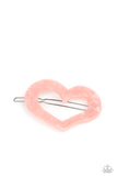 Paparazzi "HEART Not To Love" Pink Hair Clip Paparazzi Jewelry