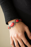 Paparazzi "Mesa Time Zone" Red Bracelet Paparazzi Jewelry