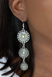 Paparazzi "Festively Floral" Yellow Earrings Paparazzi Jewelry
