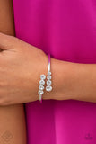 Paparazzi "Defying Dazzle" FASHION FIX White Bracelet Paparazzi Jewelry