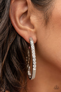Paparazzi "Borderline Brilliance" White FASHION FIX Earrings Paparazzi Jewelry