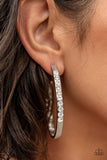 Paparazzi "Borderline Brilliance" White FASHION FIX Earrings Paparazzi Jewelry