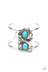 Paparazzi "Mojave Flower Girl" Blue Bracelet Paparazzi Jewelry