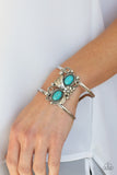 Paparazzi "Mojave Flower Girl" Blue Bracelet Paparazzi Jewelry