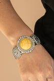 Paparazzi "Mojave Motif" Yellow Bracelet Paparazzi Jewelry