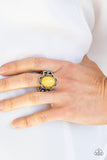 Paparazzi "Flowering Dunes" Yellow Ring Paparazzi Jewelry