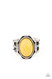 Paparazzi "Flowering Dunes" Yellow Ring Paparazzi Jewelry