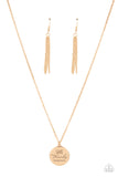Paparazzi "Give Thanks" Gold Necklace & Earring Set Paparazzi Jewelry