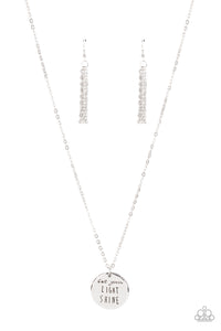 Paparazzi "Light It Up" Silver Necklace & Earring Paparazzi Jewelry