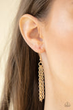 Paparazzi "Light It Up" Gold Necklace & Earring Set Paparazzi Jewelry