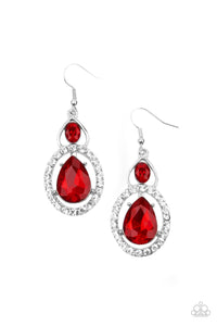 Paparazzi "Double The Drama" Red Earrings Paparazzi Jewelry