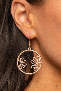 Paparazzi "Demurely Daisy" Rose Gold Earrings Paparazzi Jewelry