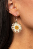 Paparazzi "Forever Florals" White Earrings Paparazzi Jewelry