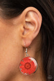 Paparazzi "Forever Florals" Red Earrings Paparazzi Jewelry