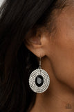 Paparazzi "Fierce Field" Black Earrings Paparazzi Jewelry