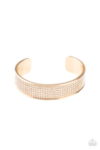 Paparazzi "Cant Believe Your ICE" Gold  Bracelet Paparazzi Jewelry