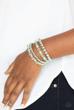 Paparazzi "Delightfully Disco" Green Bracelet Paparazzi Jewelry