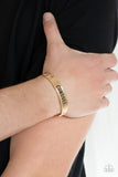 Paparazzi "Conquer Your Fears" Gold Mens Bracelet Paparazzi Jewelry