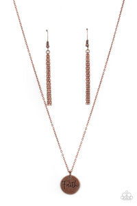 Paparazzi "Choose Faith" Copper Necklace & Earring Set Paparazzi Jewelry