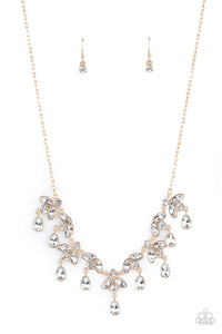Paparazzi "VINTAGE Royale" Gold Necklace & Earring Set Paparazzi Jewelry