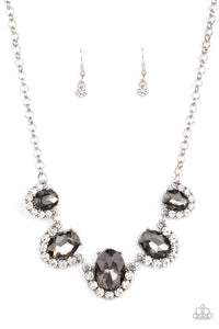 Paparazzi "The Queen Demands It" Silver Necklace & Earring Set Paparazzi Jewelry