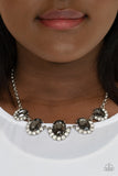 Paparazzi "The Queen Demands It" Silver Necklace & Earring Set Paparazzi Jewelry