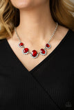 Paparazzi "The Queen Demands It" Red Necklace & Earring Set Paparazzi Jewelry