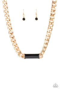 Paparazzi VINTAGE VAULT "Urban Royalty" Gold Necklace & Earring Set Paparazzi Jewelry