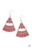 Paparazzi "Desert Fiesta" Red Earrings Paparazzi Jewelry