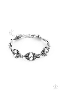 Paparazzi "Crown Privilege" White Bracelet Paparazzi Jewelry