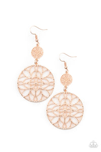 Paparazzi "Mandala Eden" Rose Gold Earrings Paparazzi Jewelry