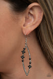 Paparazzi "Flowery Finesse" Black Earrings Paparazzi Jewelry
