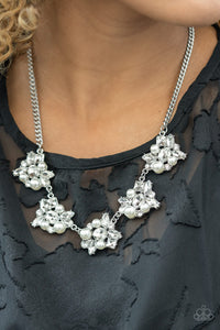 Paparazzi "Heiress Of Them All" EXCLUSIVE White Necklace & Earring Set Paparazzi Jewelry
