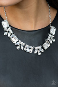 Paparazzi "Long Live Sparkle" EXCLUSIVE White Necklace & Earring Set Paparazzi Jewelry