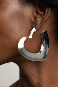 Paparazzi "Heart-Racing Radiance" Silver Post Earrings Paparazzi Jewelry