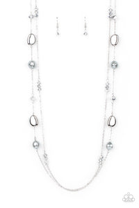 Paparazzi "Gala Goals" Silver Necklace & Earring Set Paparazzi Jewelry