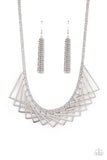 Paparazzi "Metro Mirage" Silver Necklace & Earring Set Paparazzi Jewelry