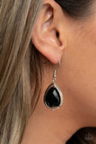 Paparazzi "Drop-Dead Duchess" Black Earrings Paparazzi Jewelry