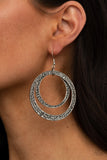 Paparazzi "Rounded Out" Silver Earrings Paparazzi Jewelry