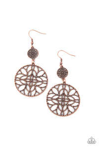 Paparazzi "Mandala Eden" Copper Earrings Paparazzi Jewelry