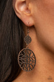 Paparazzi "Mandala Eden" Copper Earrings Paparazzi Jewelry